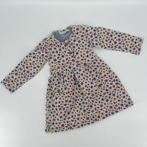JoJo Maman Bébé | 2–3Y Painterly Floral Cotton Dress | Long Sleeve | Pockets